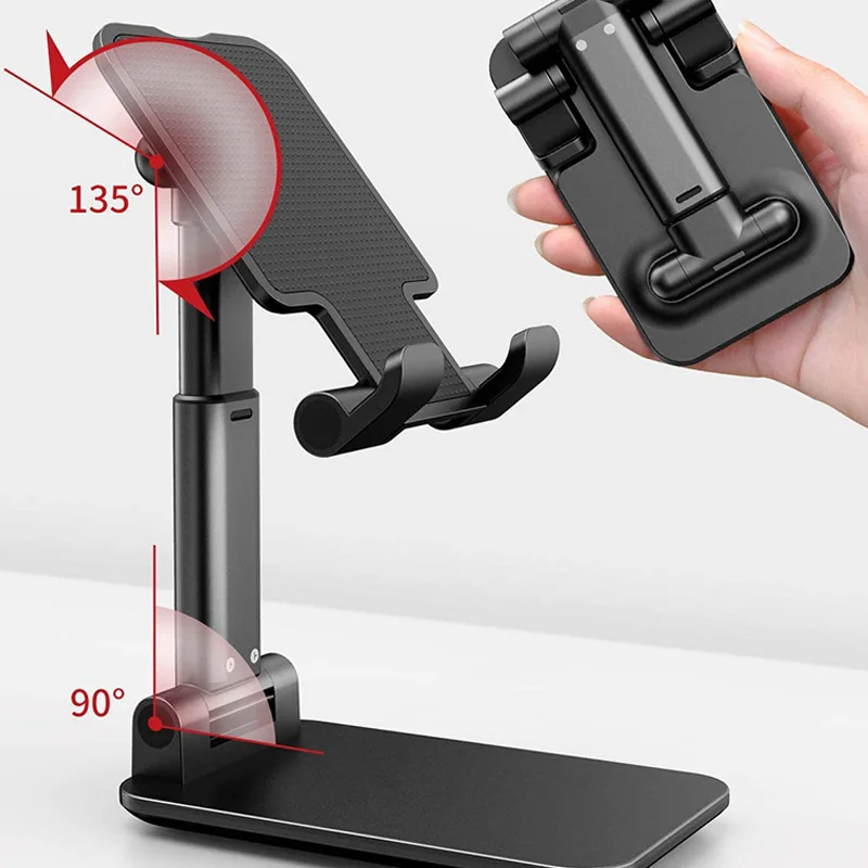 Foldable Metal Desktop Tablet Holder Table Cell Foldable Extend Support Desk Mobile Phone Holder Stand For iPhone Adjustable