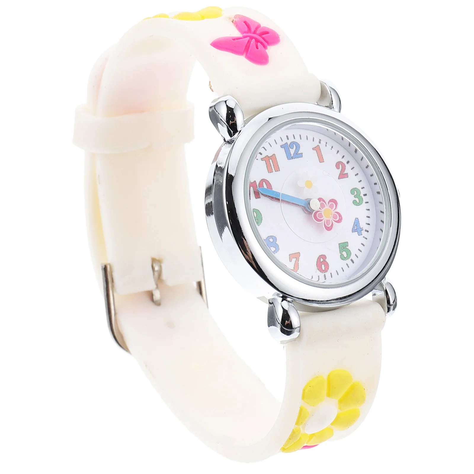 

Silicone Wrist Watches Lovely Watch Flower Pattern Adjustable Soft Comfortable Clear Dial Gift Lovely Watch