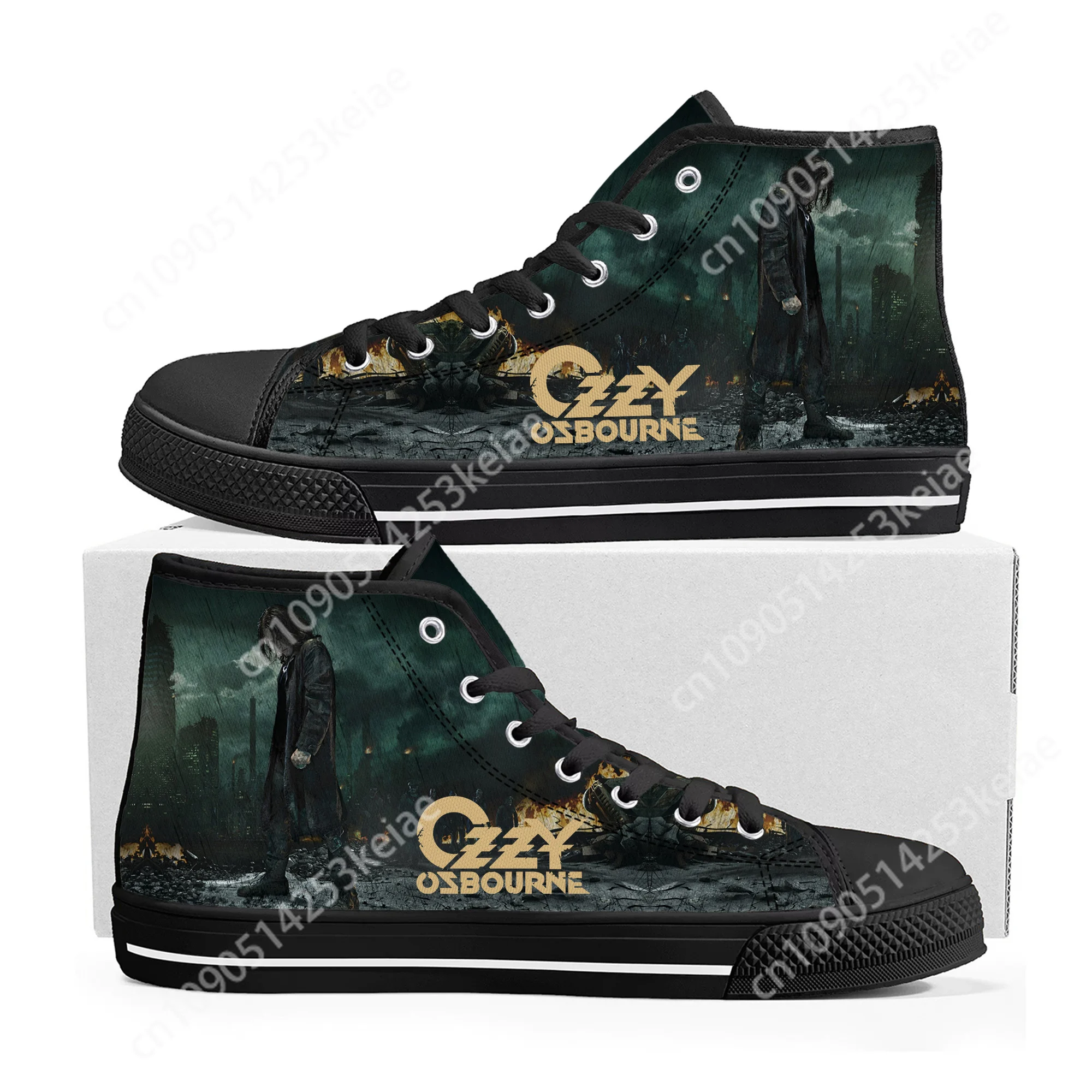 Ozzy Rock Singer Osbourne High Top High Quality Sneakers Mens Womens Teenager Canvas Sneaker Casual Couple Shoes Custom Shoes