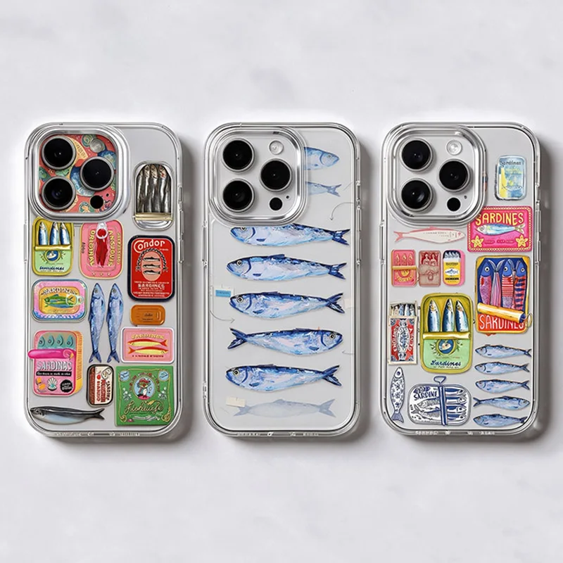 Sardine Cans Clear Phone Case For Xiaomi Redmi 15 Note 17 14 13 12 11S 12S 13C 14C 15C A7 Pro A5 A3 Note15 Pro Plus Cover