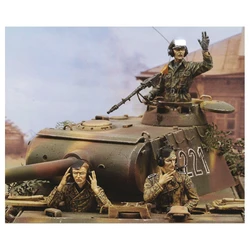 1/35 Scale Resin Figure Model Kit Hobby Miniature Tank Soldier 3 People Unassembled and Unpainted DIY Toys 2265