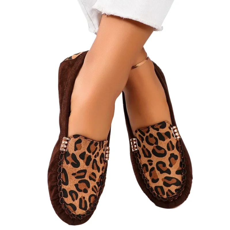 Leopard Flats donna mocassini scarpe Casual Sport Sneakers autunno moda 2024 New Walking Cozy Shoes Brand Dress Mujer Zapatos