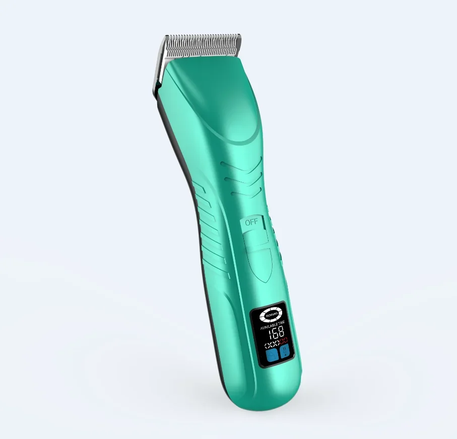 A5 Stainless Steel Blade Pet Grooming Clipper With LCD Display And Charging Base