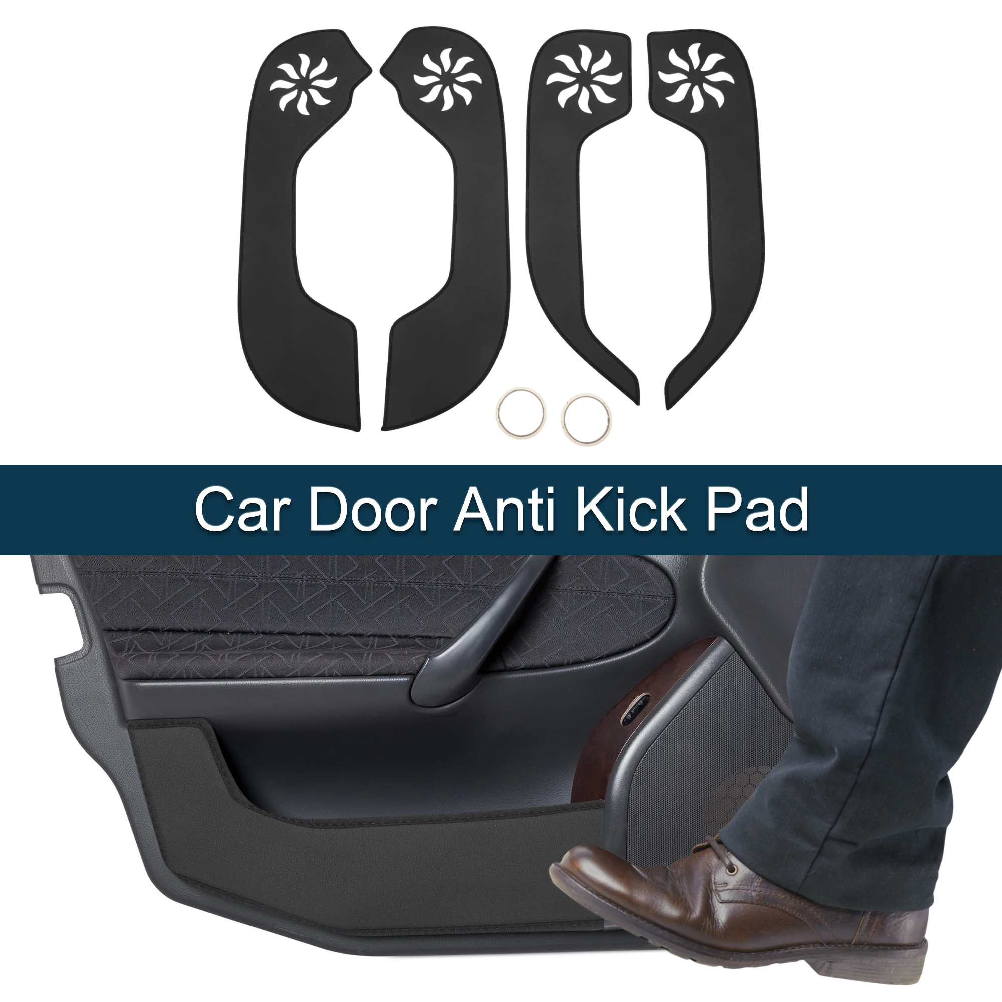 

UXCELL Car Door Anti Kick Pad Sticker Protector for Jaguar XFL 2017 Black 1 Set