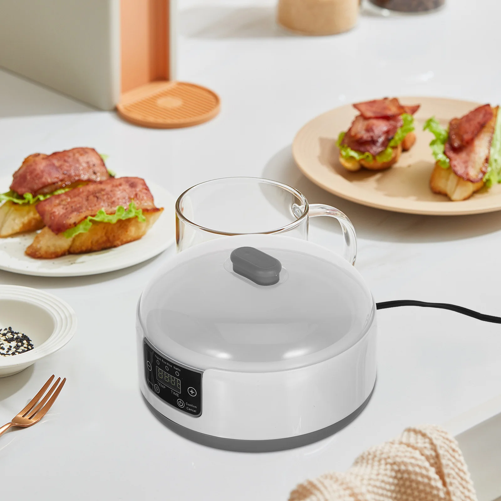 

Automatic Yogurt Maker Digital LCD Timer 12L Capacity Temperature Control Electric Yogurt Machine for Kitchen Use