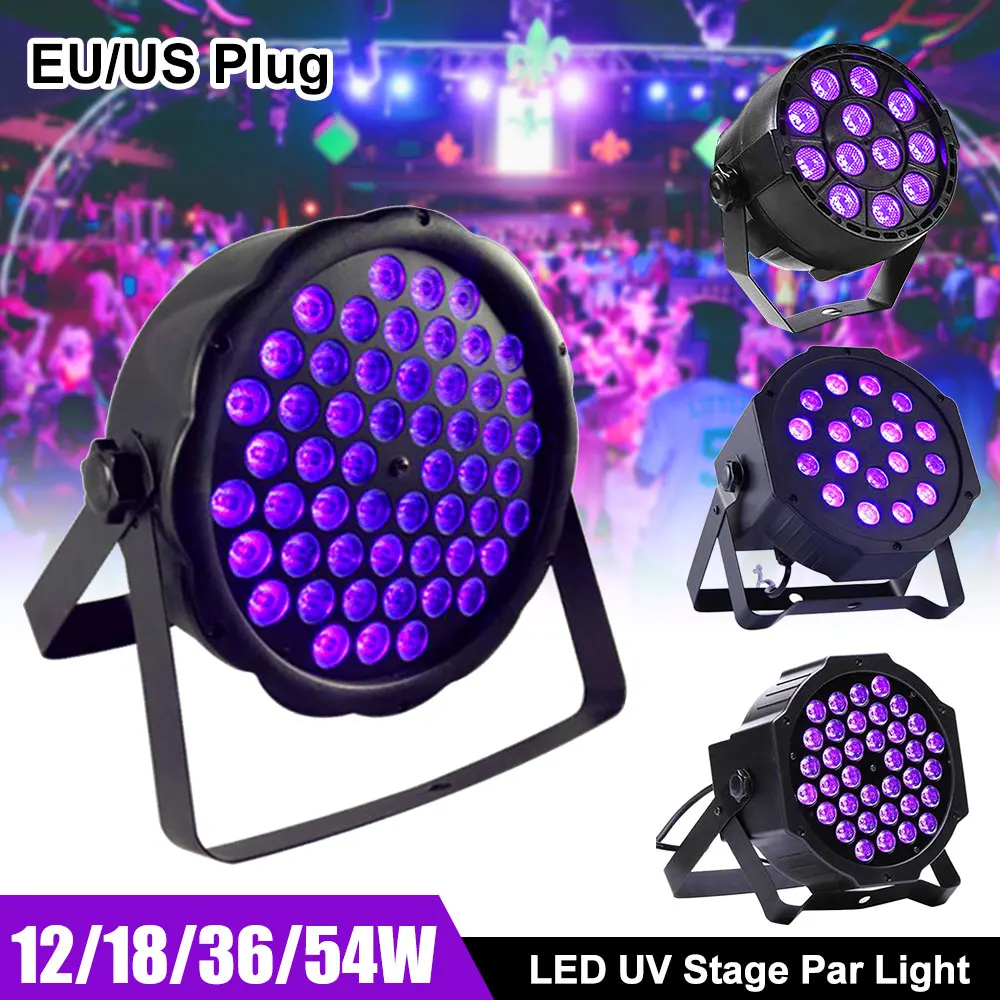 C2 LED Stage Par Lights Violet Stage Light DJ Disco UV Black Light Par Light Sound Activated Remote DMX Control Christmas Party