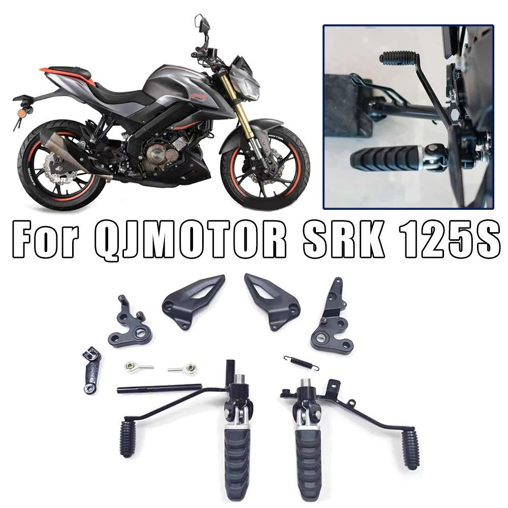 

Motorcycle Left Right Front Pedal Bracket Assembly Gear Lever Brake Pedal Shift Gear Change For QJMOTOR SRK 125S SRK125S