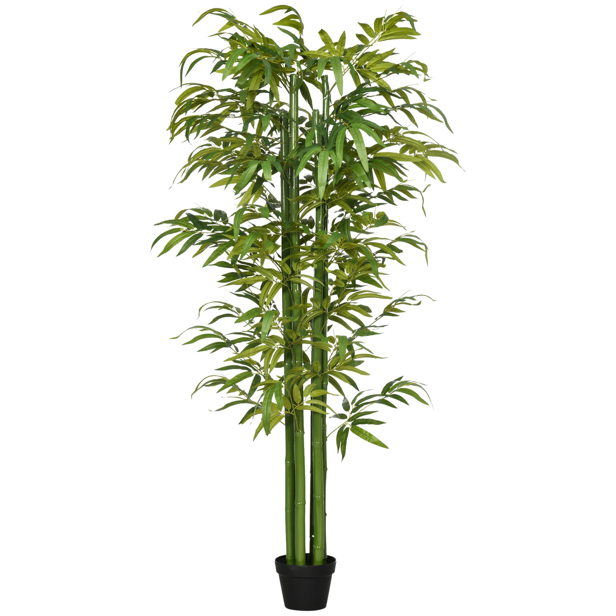 HOMCOM Árbol de Bambú Artificial en Maceta 180 cm para Interiores
