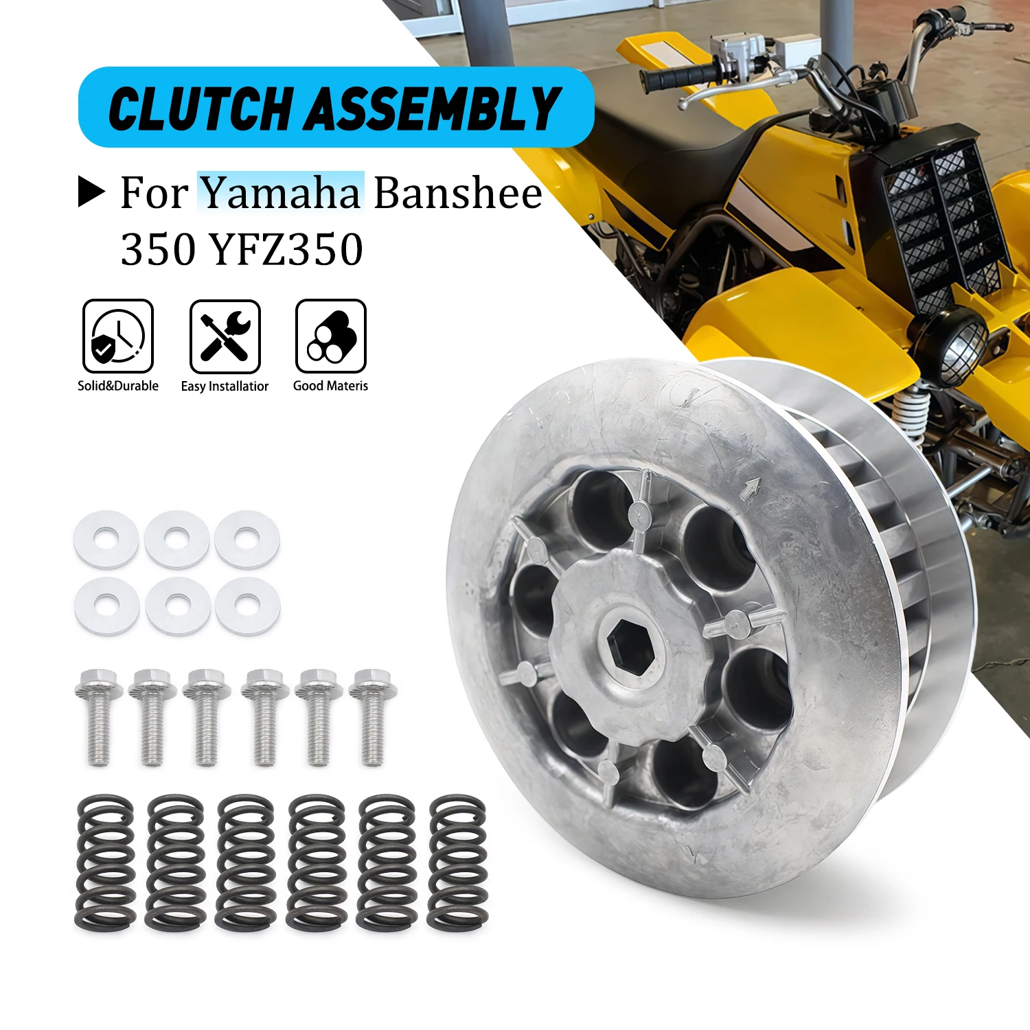 

Motorcycle For Yamaha Banshee 350 YFZ350 1987-2006 Special Anniversary Edition Clutch Center Inner Hub Pressure Plate Kit
