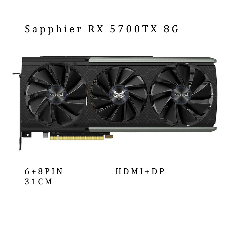 100％テスト済み AMD Radeon 5700XT 8G パブリック エディション ゲーム グラフィックス Apple OS ドライブ フリー レンダリング モデリング Freeshiping