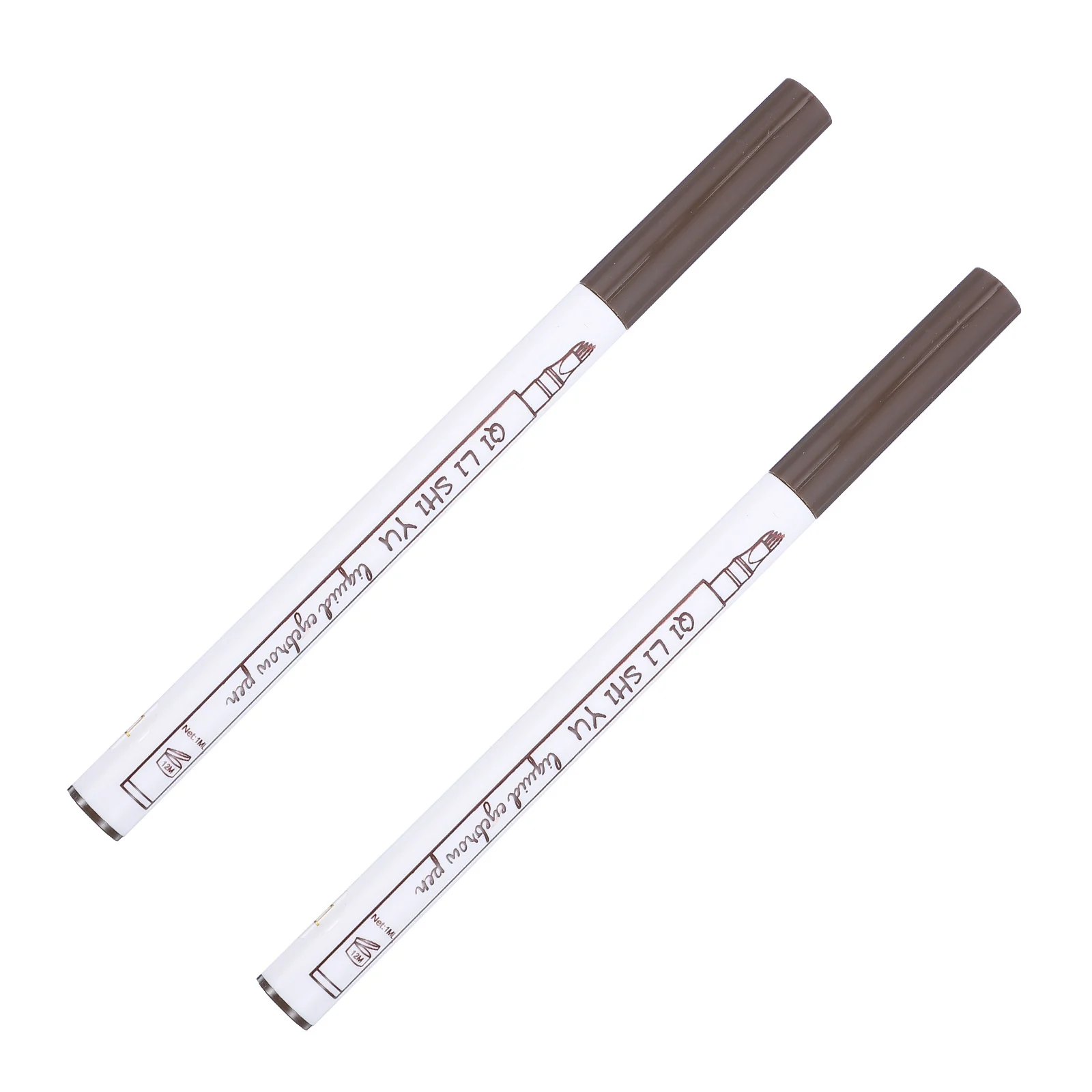 

2 Pcs Eyebrow Pencil Natural Looking Water Proof Liquid Plastic for Makeup Waterproof