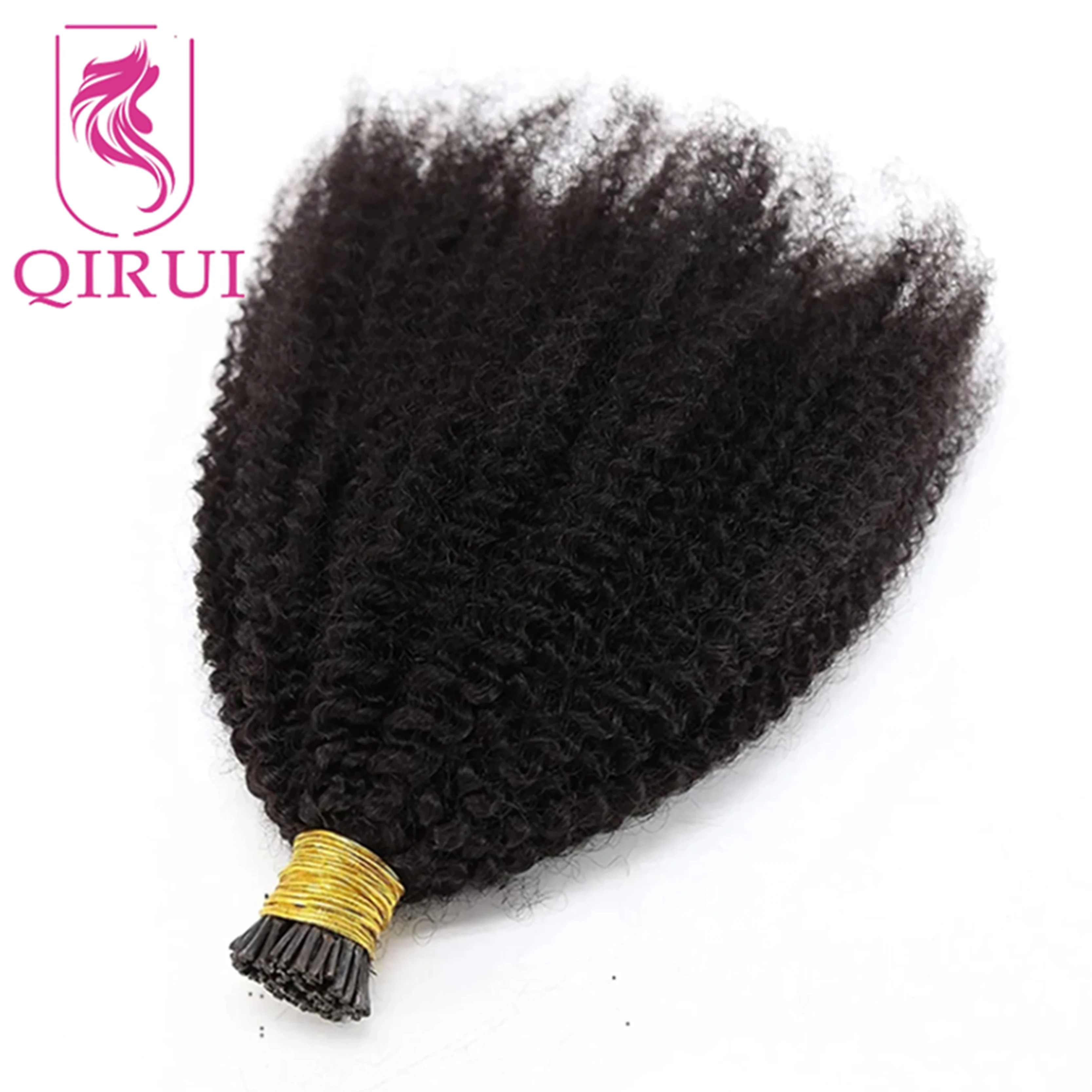 الأفرو غريب مجعد أنا تلميح ميكرولينكس الشعر البشري البورمية Itip مجعد وصلات شعر أنا نصائح الشعر البشري للنساء السود #2