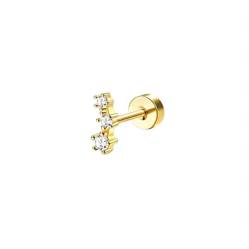 Bobisty 1pc Earrings Surgical Stainless Steel Earrings for Women Dainty Flat Back Earring Stud Hoop Cartilage for Sensitive Ears - Image 8