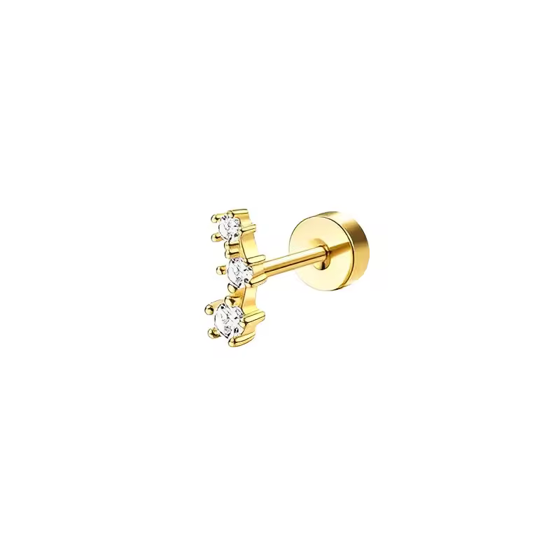 Bobisty 1pc Earrings Surgical Stainless Steel Earrings for Women Dainty Flat Back Earring Stud Hoop Cartilage for Sensitive Ears - Image 8