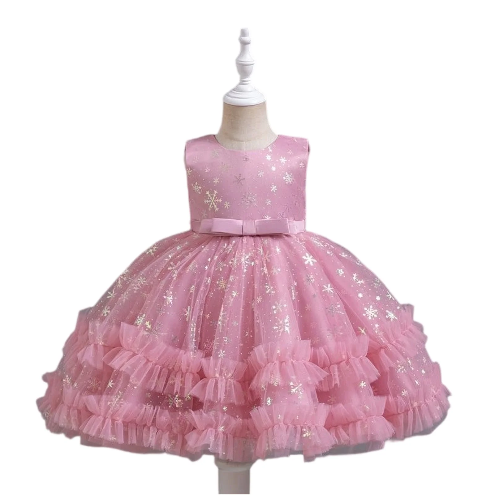 

0-10 Years Old Girls' Dress High-end Runway Performance Princess Dress New Summer Kids Girl Fluffy Wedding Birthday Party Dress