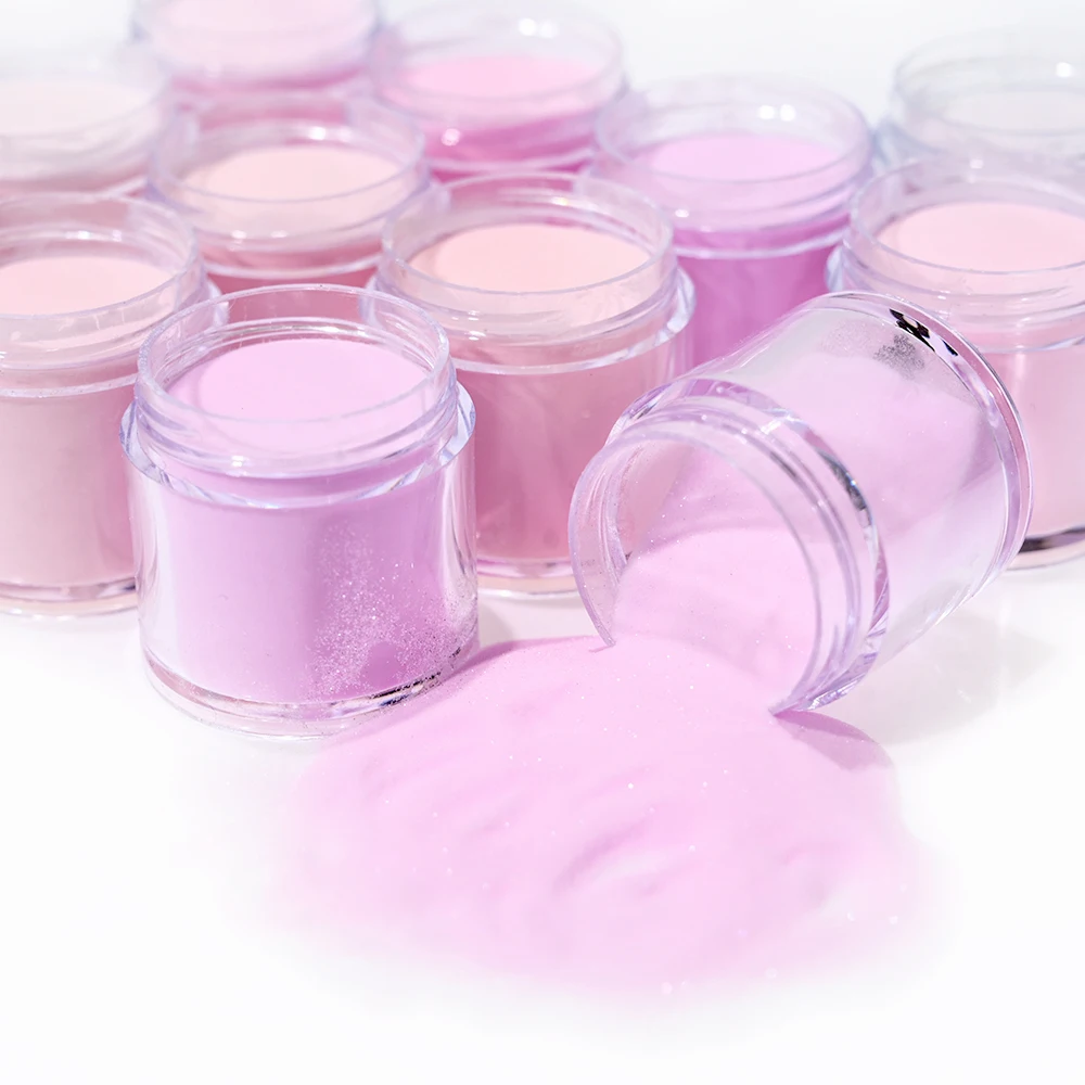 Polvo acrílico Rosa Nude para extensión de uñas de cristal, constructor profesional, grabado de Arving, polvos de polímero de inmersión, 10g por caja