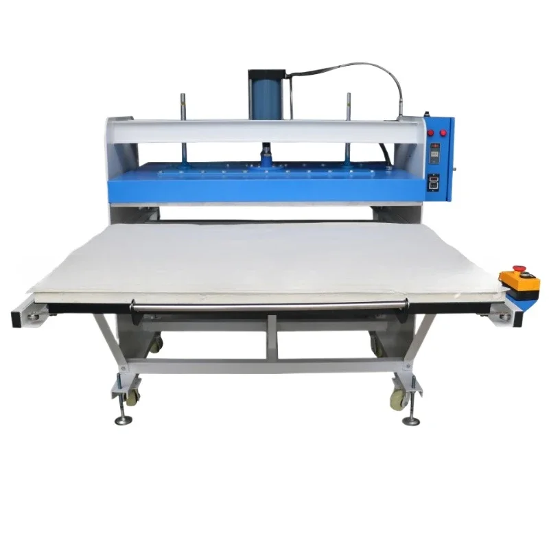 Large and side-sided automatic iron plate double-station pneumatic heat press