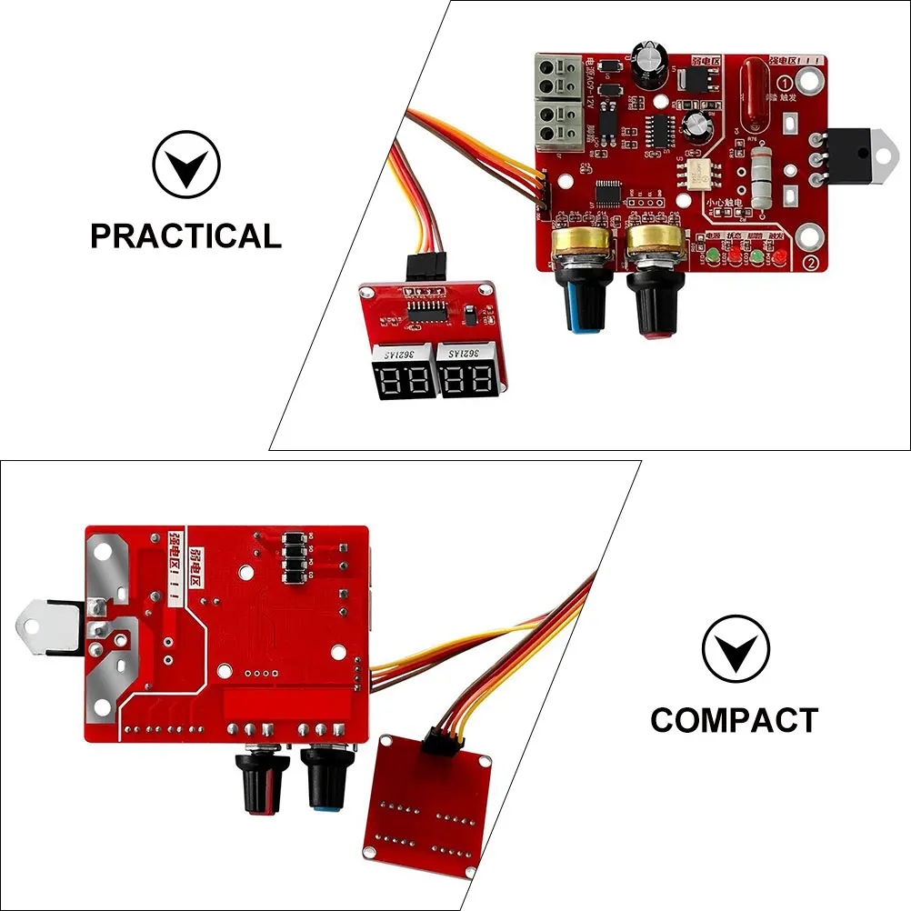 Spot Welder Control Board 100A Digitale Display Tijd Stroom Aanpassing Mini Elektronische Machine Enkele Chip Microcontroller DIY