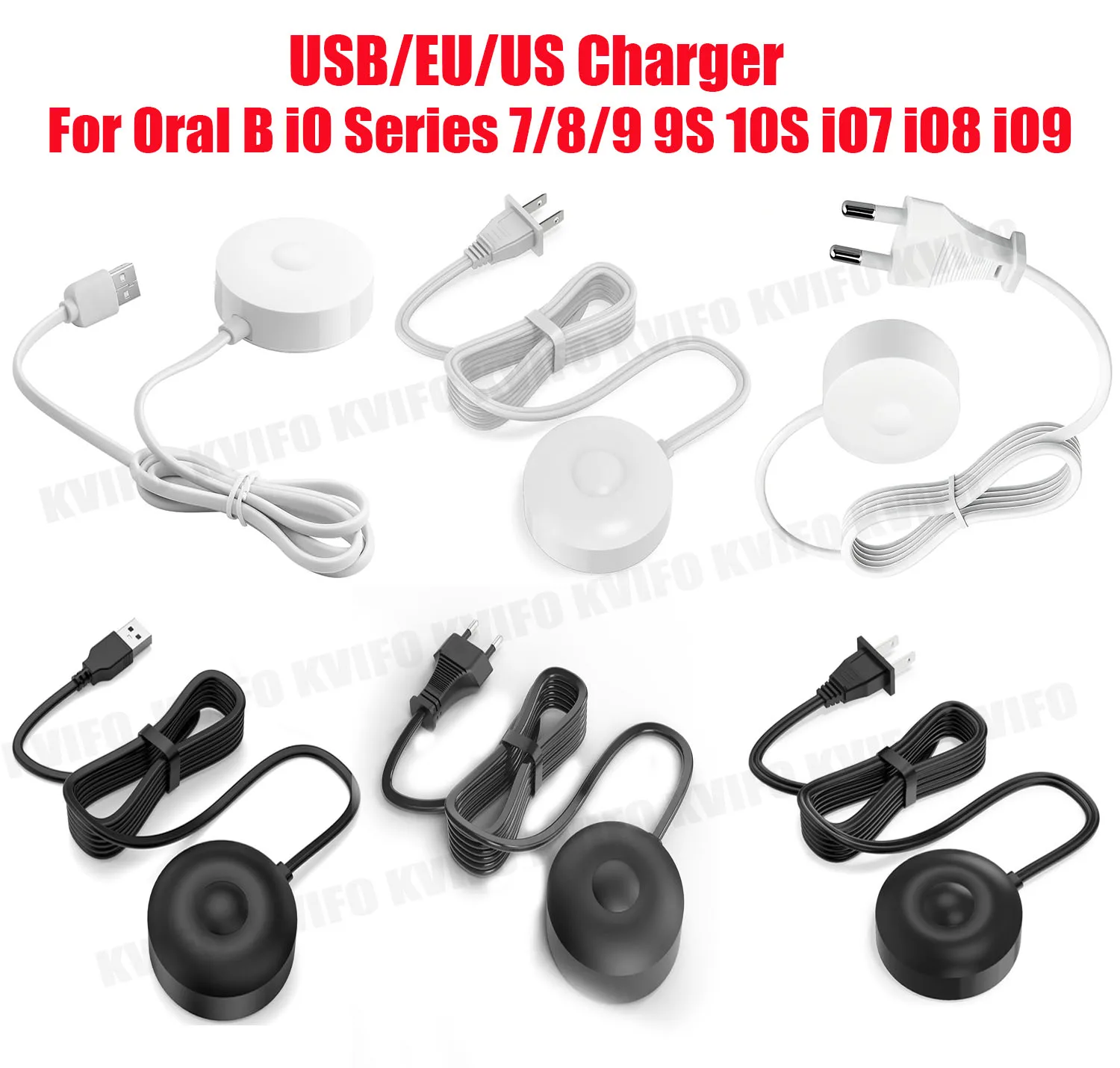 Carregador USB para Escova de Dentes Elétrica Oral B iO Series 7/8/9 9S 10S iO7 iO8 iO9 3768 EU/US/USB 100-240V com Base de Carregamento Magnética