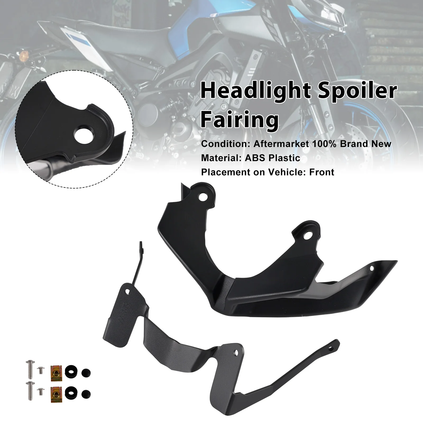 

Topteng Front Headlight Winglet Fin Fairing Aerodynamics For Yamaha MT-09 2017-2020 2018 2019