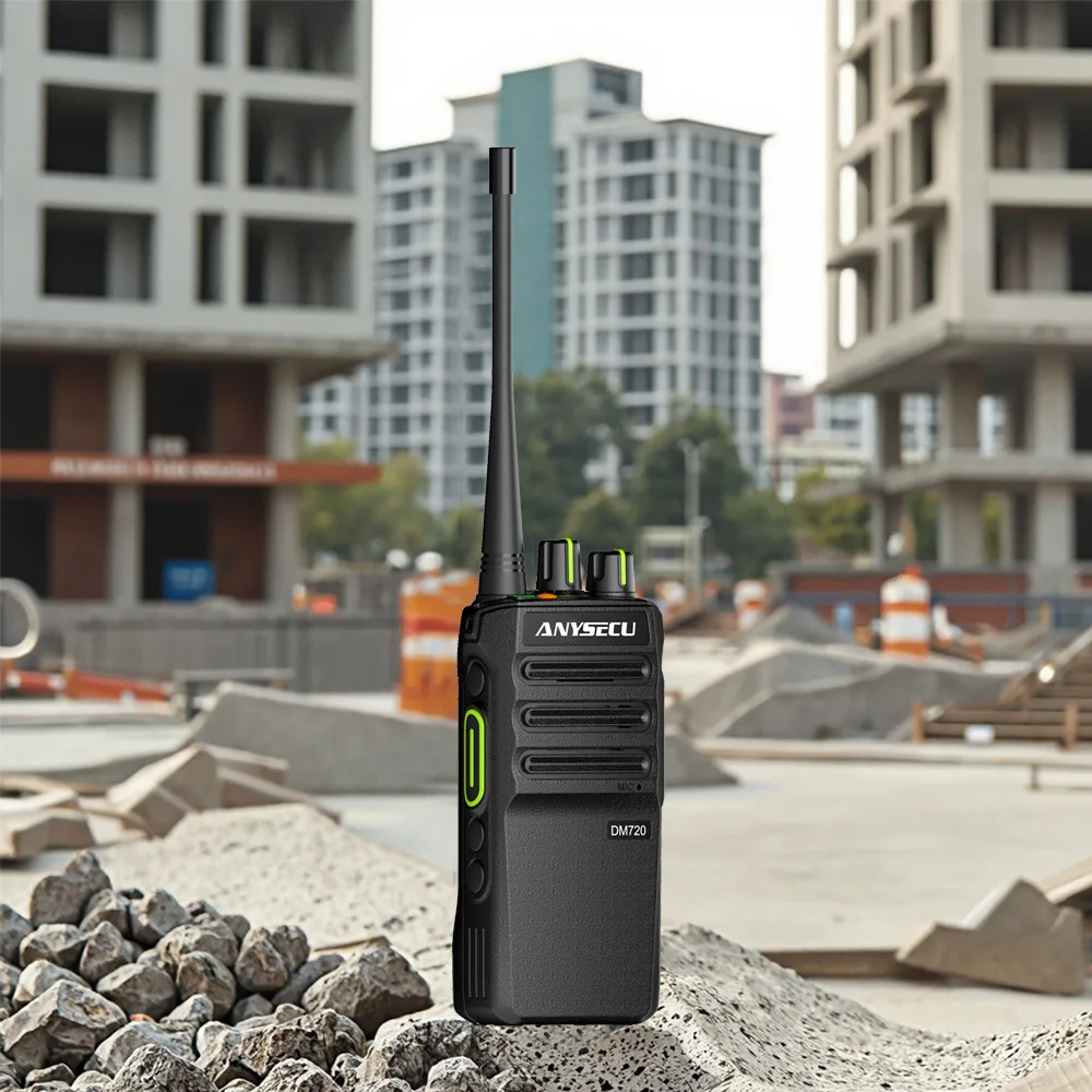 جهاز اتصال لاسلكي عالي الطاقة ANYSECU DM720 10 وات، تشفير AES26، مقاوم للماء والغبار IP67، مسح/VOX/TOT، مجهز بكابل USB