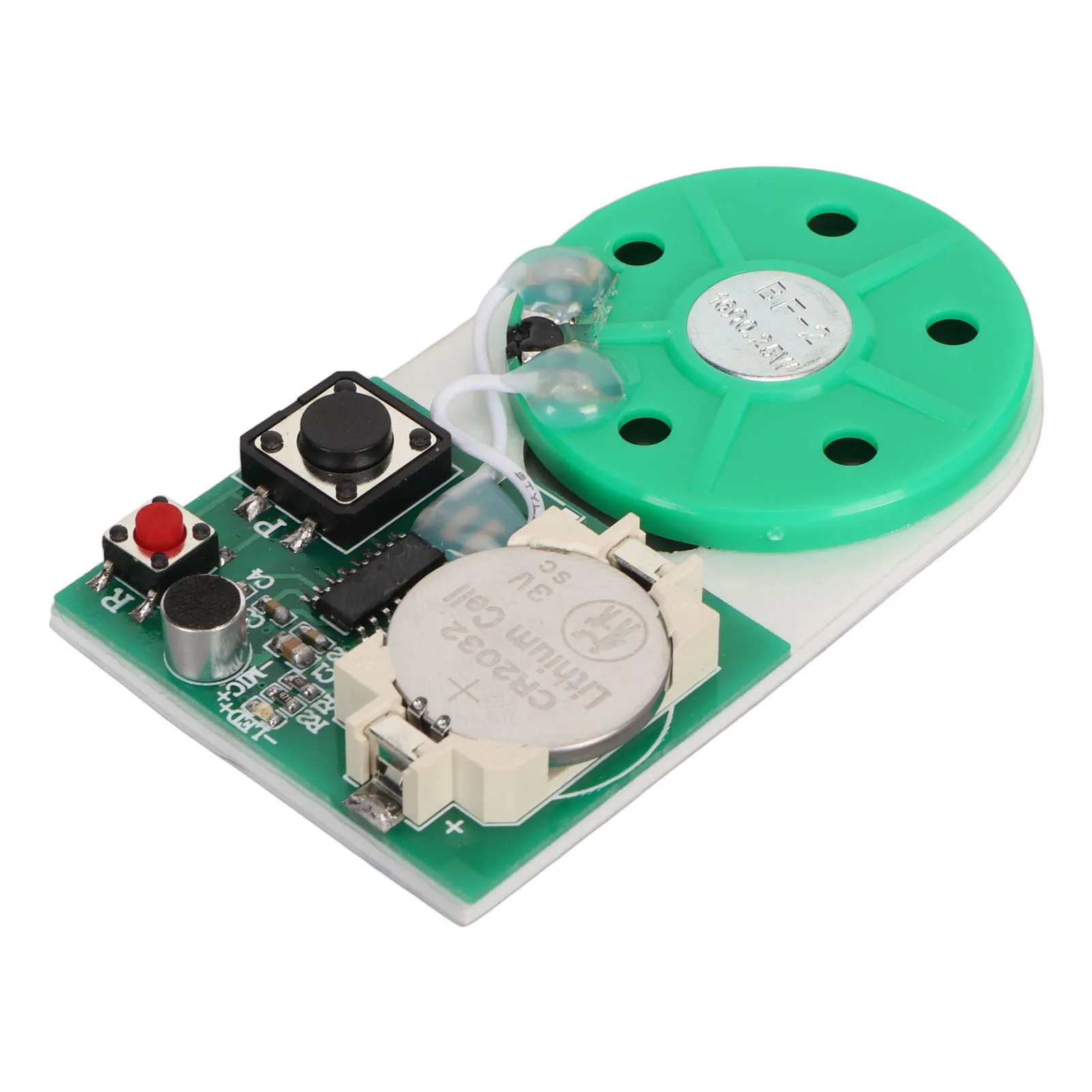 Recordable Sound Chip PCB 25 Seconds Recording Module Button Control Compact with Double Faced Adhesive Tape for Jewel Case