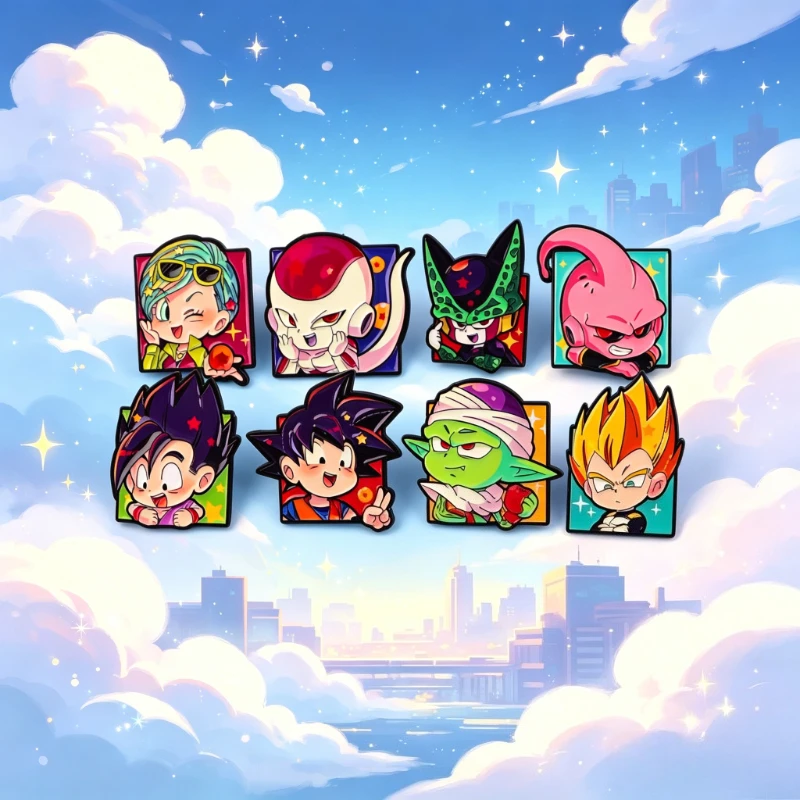 

Dragon Ball Son Gohan Son Goku Cartoon Cute Metal Brooch Two-dimensional Backpack Clothing Pendant Anime Merchandise Wholesale