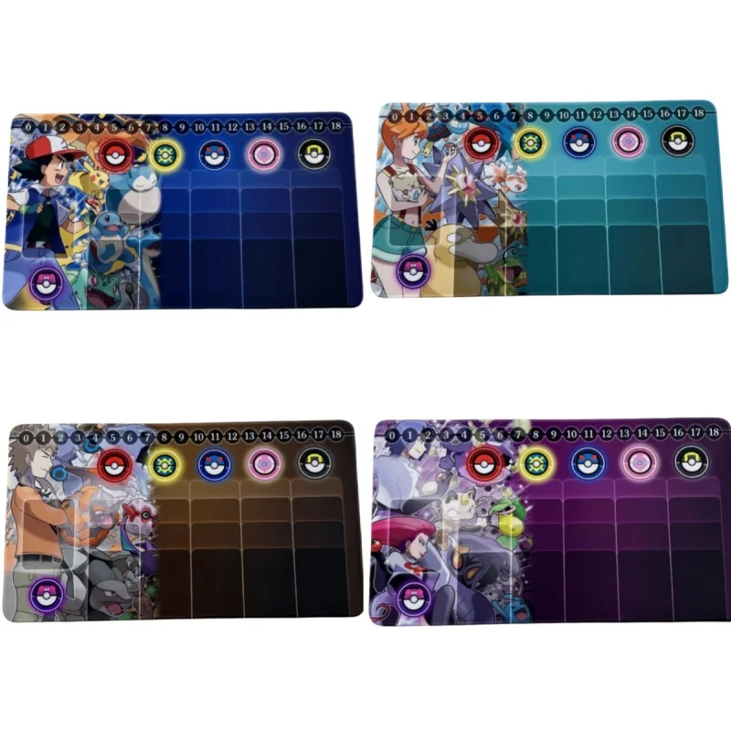 New Anime Lillie Card Pad Marnie Ash Ketchum Misty Brock Team Rocket PTCG Diy Action Toy Figures Game Collection Dueling Disc