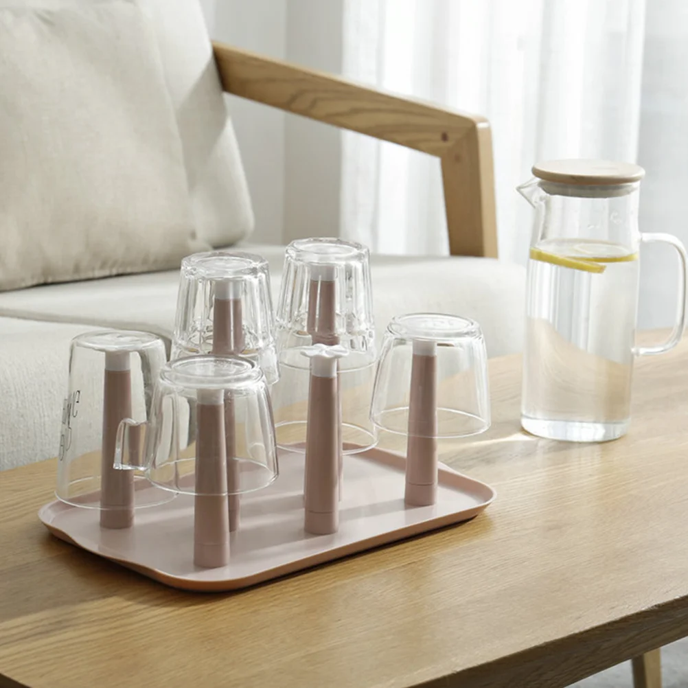 

Square Cup Drying Rack Holder Mug Drainer Water Draining for Cups Baby