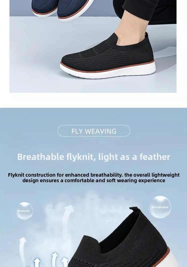 Frühling und Herbst Neue Atmungsaktive Freizeitschuhe Herrenschuhe Weiche Sohle Leichte und Bequeme Mesh-Schuhe – Detail 3