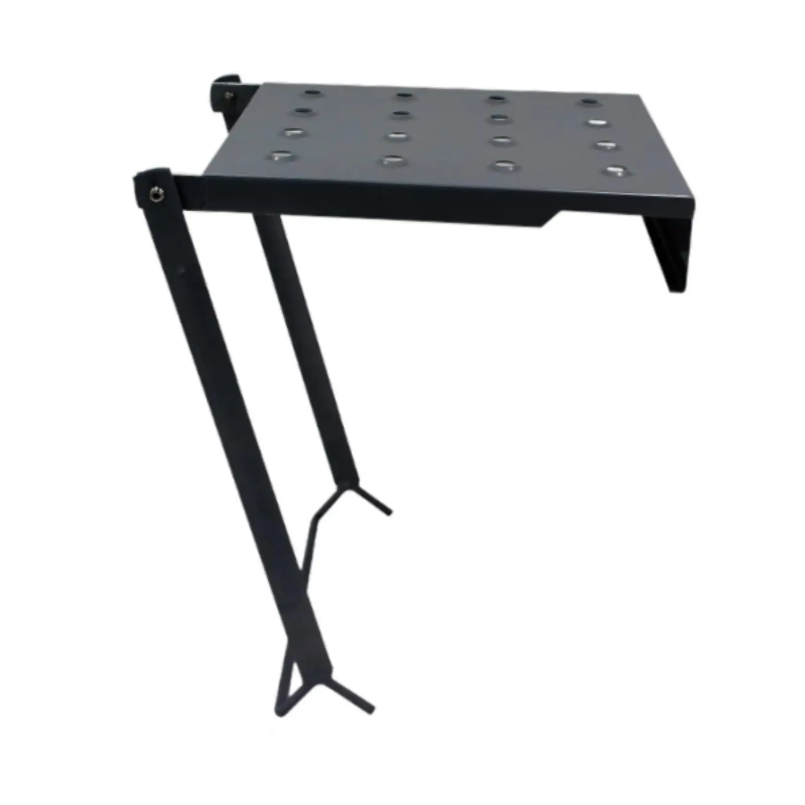 Sturdy Ladder Work Platform Iron Triangle Design Non Slip Surface Tool Tray Shelf for Ceiling Repair and Painting