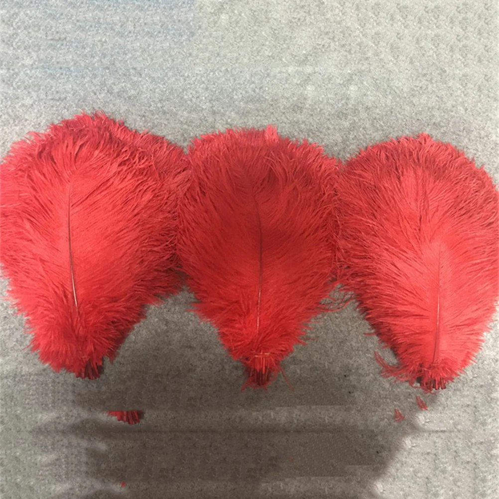 

Trim Mask Ostrich Hair Decoration Artificial Feahers Natural Wedding Decorations Red