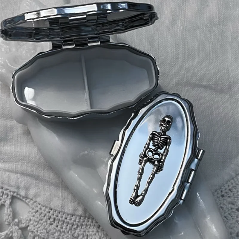 Skeleton Pill Box Goth Witchy