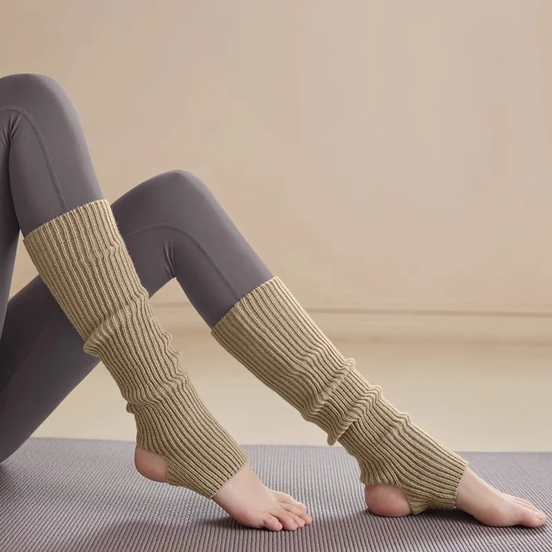 New Yoga Socks Non-Slip Grips Warm Knitted Slouchy Boot Socks for Women Ankle Leg Warmers for Winter Pilates Ballet Sports​