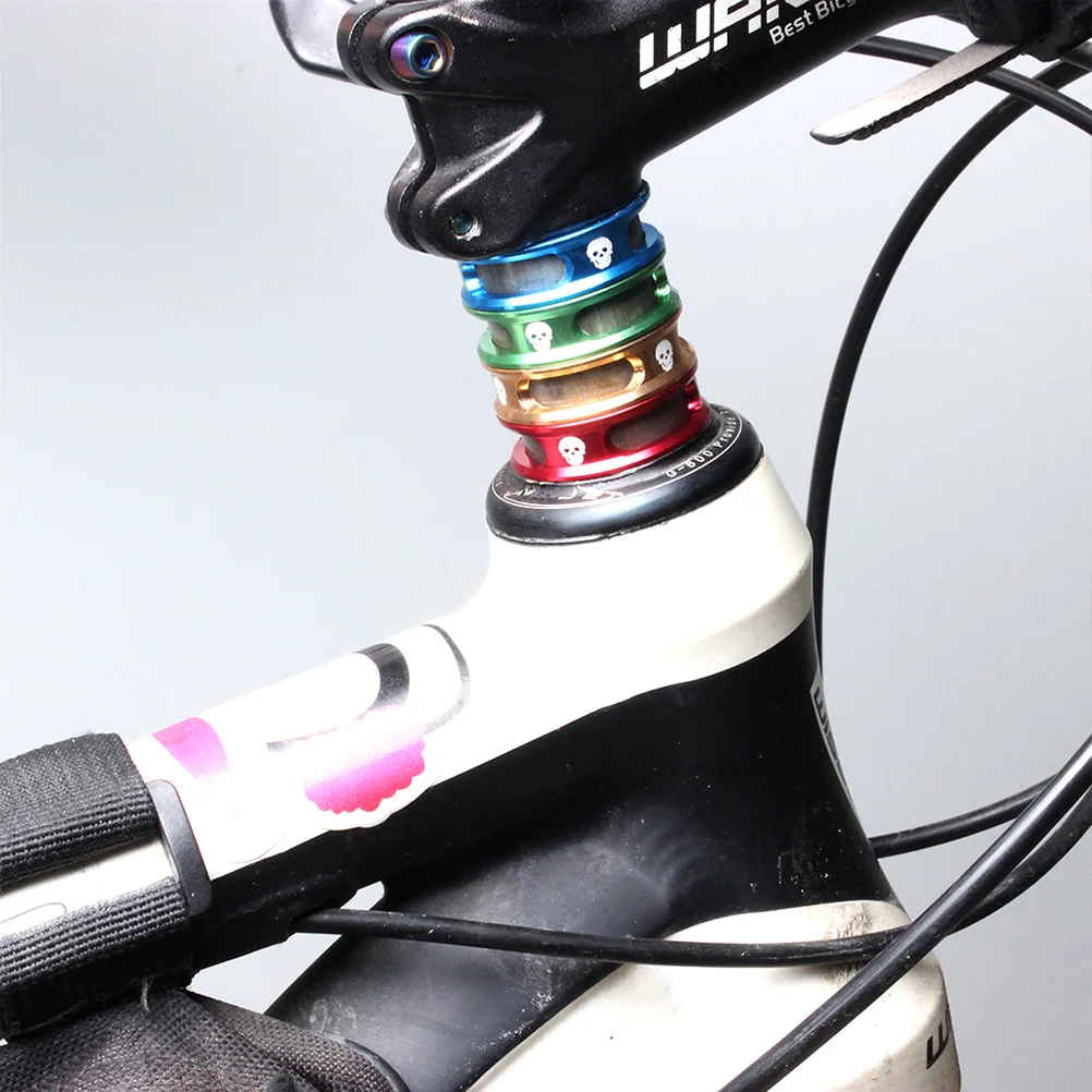 

4Pcs Bicycle Washer Spacers Aluminum Alloy Hollow Cnc Machined Lightweight Corrosion Resistant Road Foldable Front Fork