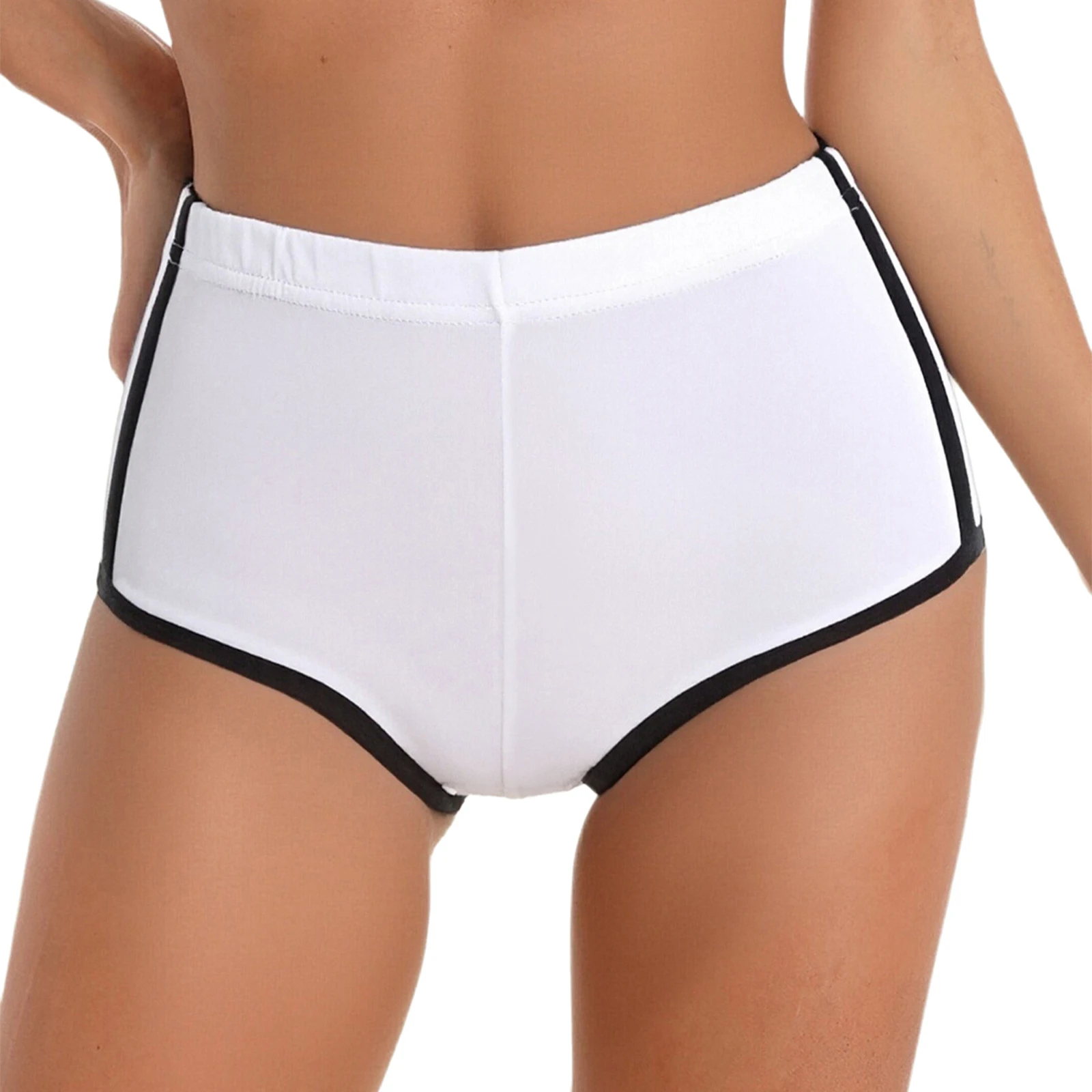 

Women Solid Color Booty Shorts Panties Elastic Waistband Hot Pants for Sports Yoga Gym Fitness Running Pole Dance Bottoms