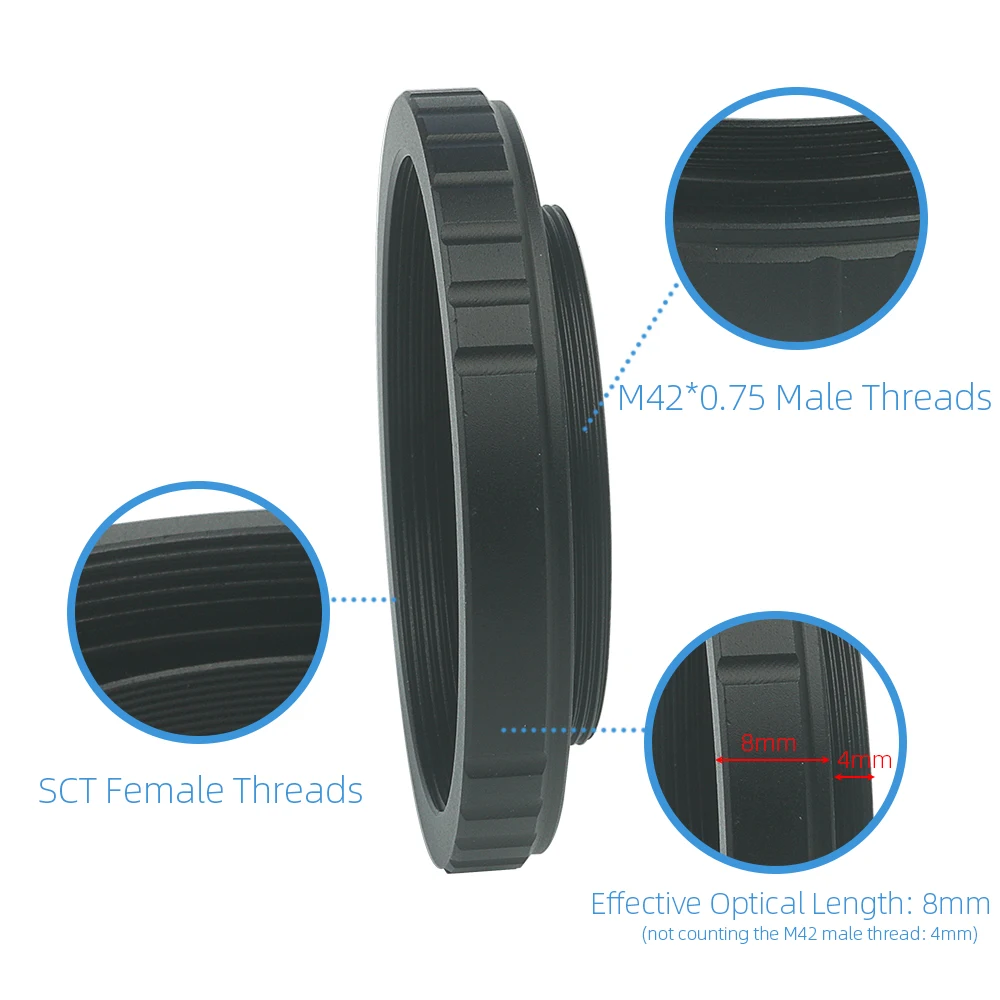 EYSDON SCT femmina a M42 T/T2 filettatura maschio T anello adattatore convertitore telescopio filettatura conversione-#90735