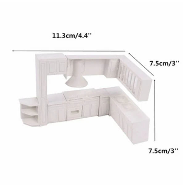 Doll house Miniature toy house cabinet kitchen furniture molds home decor kit