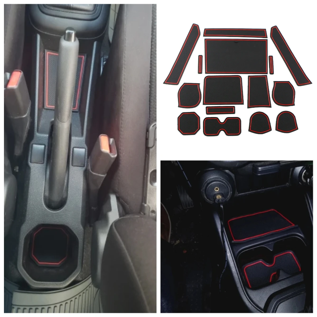 Auto-Türschlitz-Getränkehalter-Pad für SUZUKI IGNIS, Innenraum-Zubehör, Silikon-Türmatte, Staubschutzmatte, Untersetzer, rutschfest, 15 Stück/Set, Auto-Styling