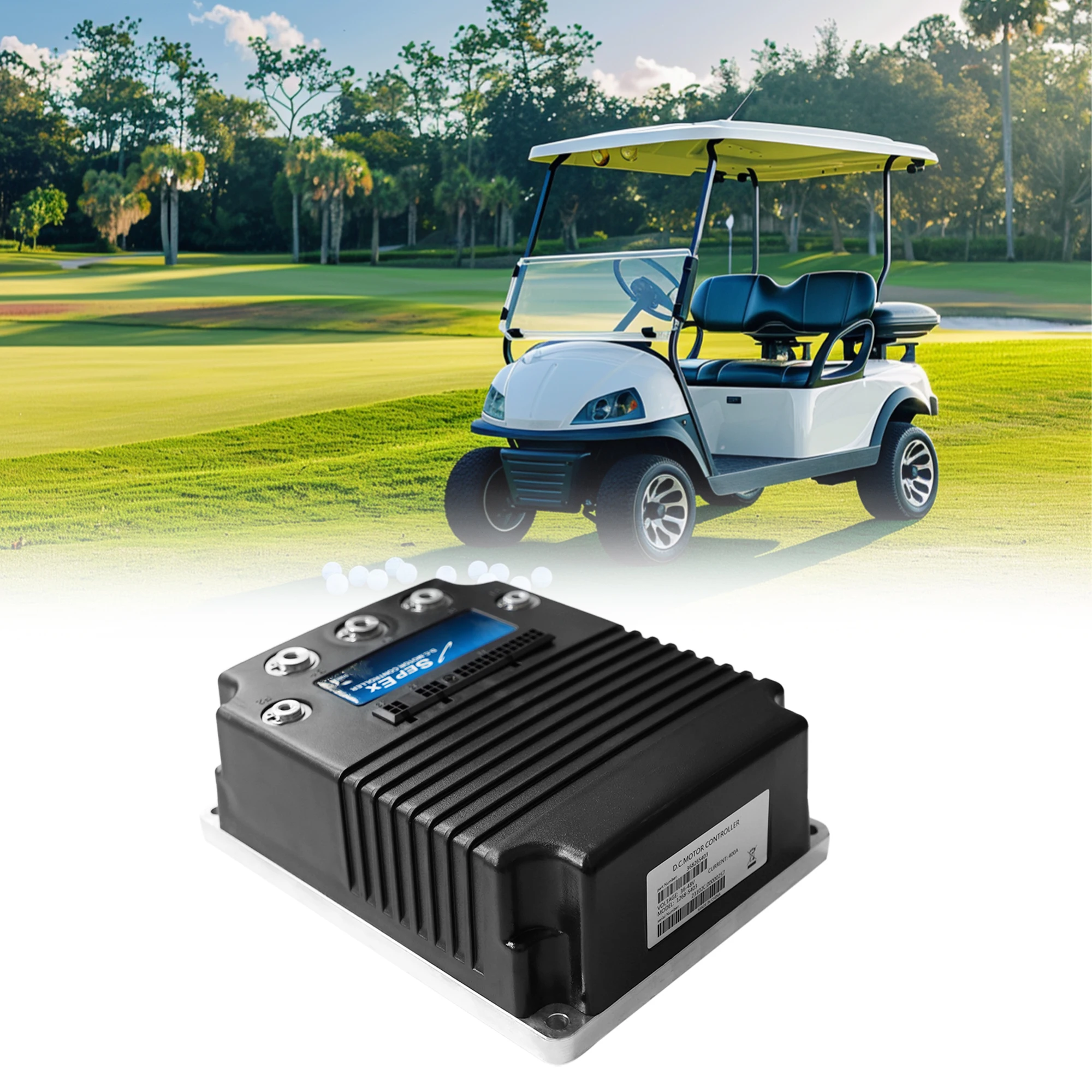 1268-5403 Golf Cart Motor Controller, 48V 400A DC SepEx Speed Controller Compatible with EZGO Club Car Yamaha 1999-UP