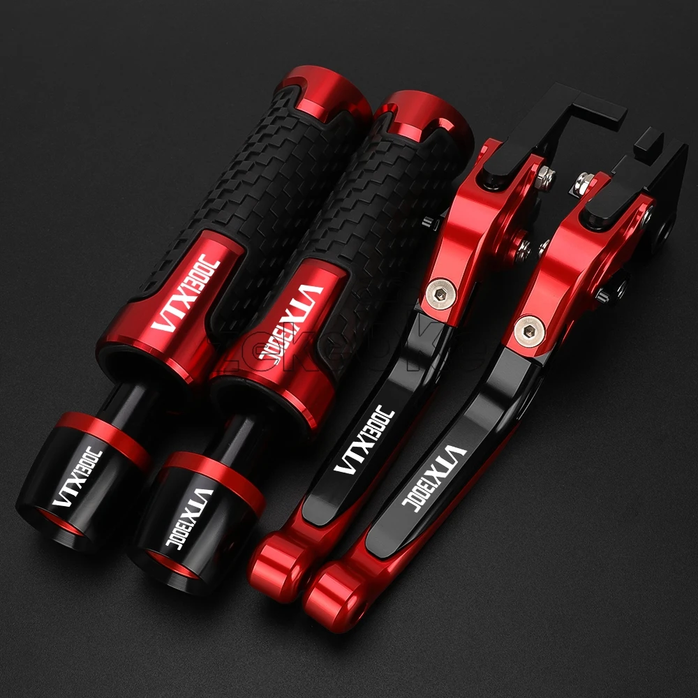 FOR HONDA VTX1300C VTX 1300C 2004 2005 VTX 1300 C Motorcycle Accessories Adjustable Brake Clutch Levers Handlebar Grips Aluminum