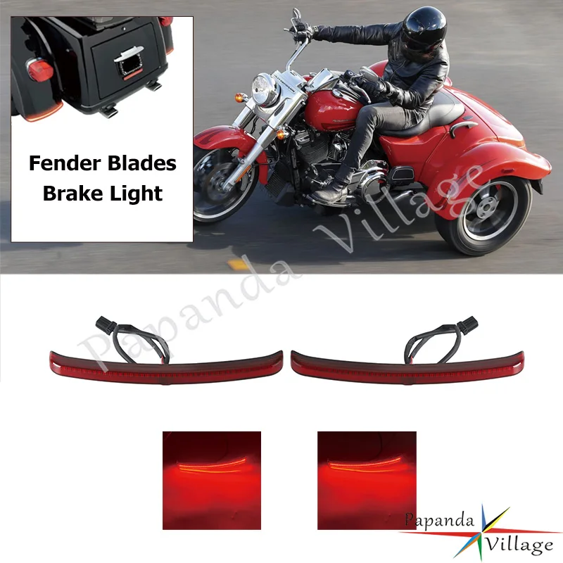 

Motorcycle Stylish Decoration Fender Blades Brake Light Brake & Running Lamp For Harley Tri Glide Ultra FLHTCUTG 2010-2011