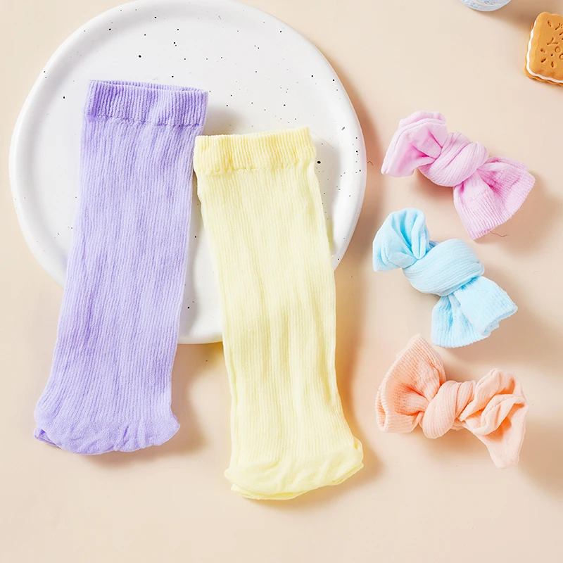 School-Age Children's Breathable Casual Socks Children's Short Tube Super Elastic Soft And Comfortable Solid Candy Color Socks