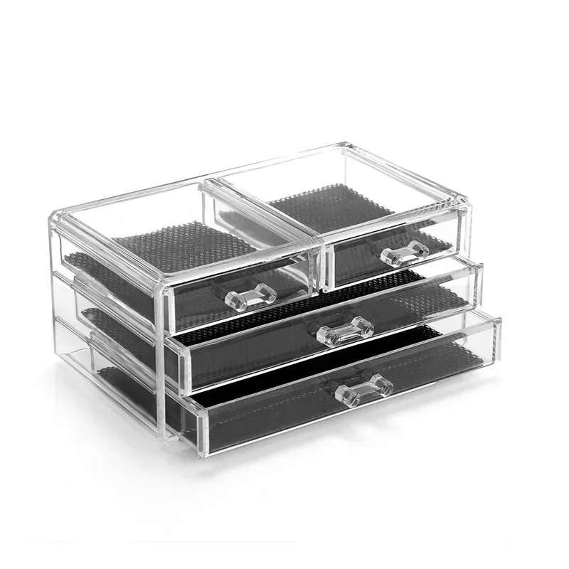 Clear Acrylic Multi-layer Drawer Storage Box Cosmetics Makeup Organizer Beauty Tools Jewelry Mask Box Desktop Decoration