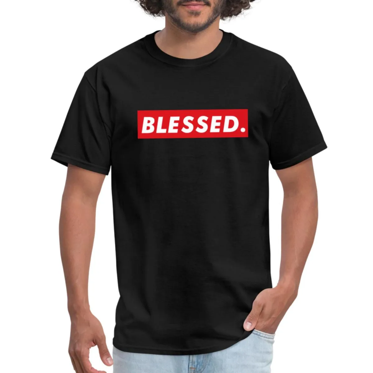 

Blessed Slogan Christian Men's T Shirt