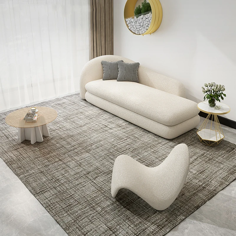 Vintage Relax Sofa minimalistyczna 3-osobowa projektant niezwykła kanapa całe ciało Lambswool czytanie Canape Salon meble do salonu