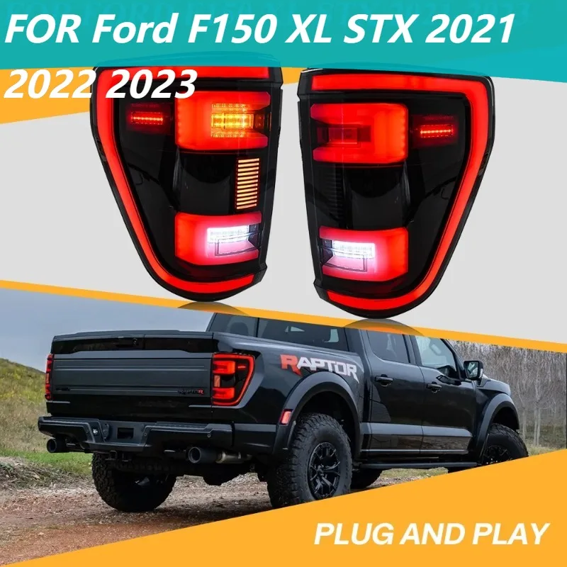 

Smoked LED Tail Lights For Ford F150 XL STX 2021-2023 Rear Lamps Pair