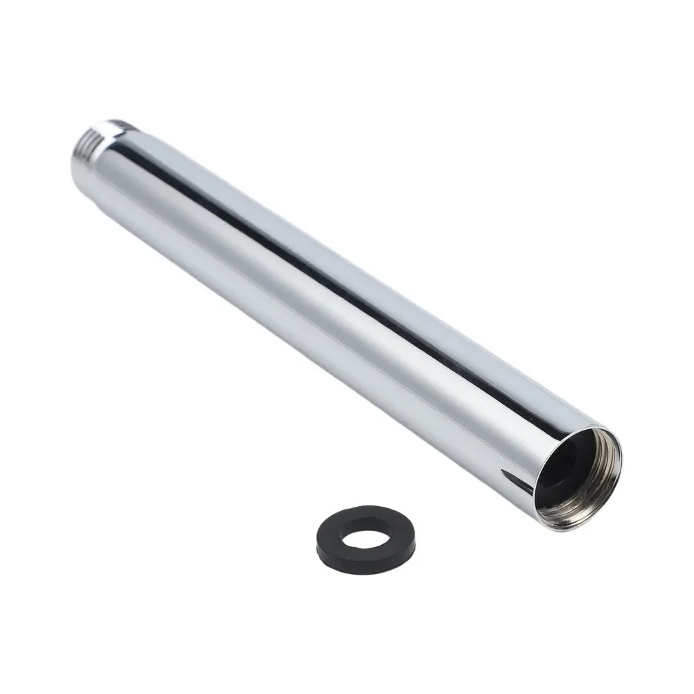 Stainless Steel Adjustable Shower Head Extension Pipe Featuring Chrome Finish And G1/2 Connection For Shower Applications