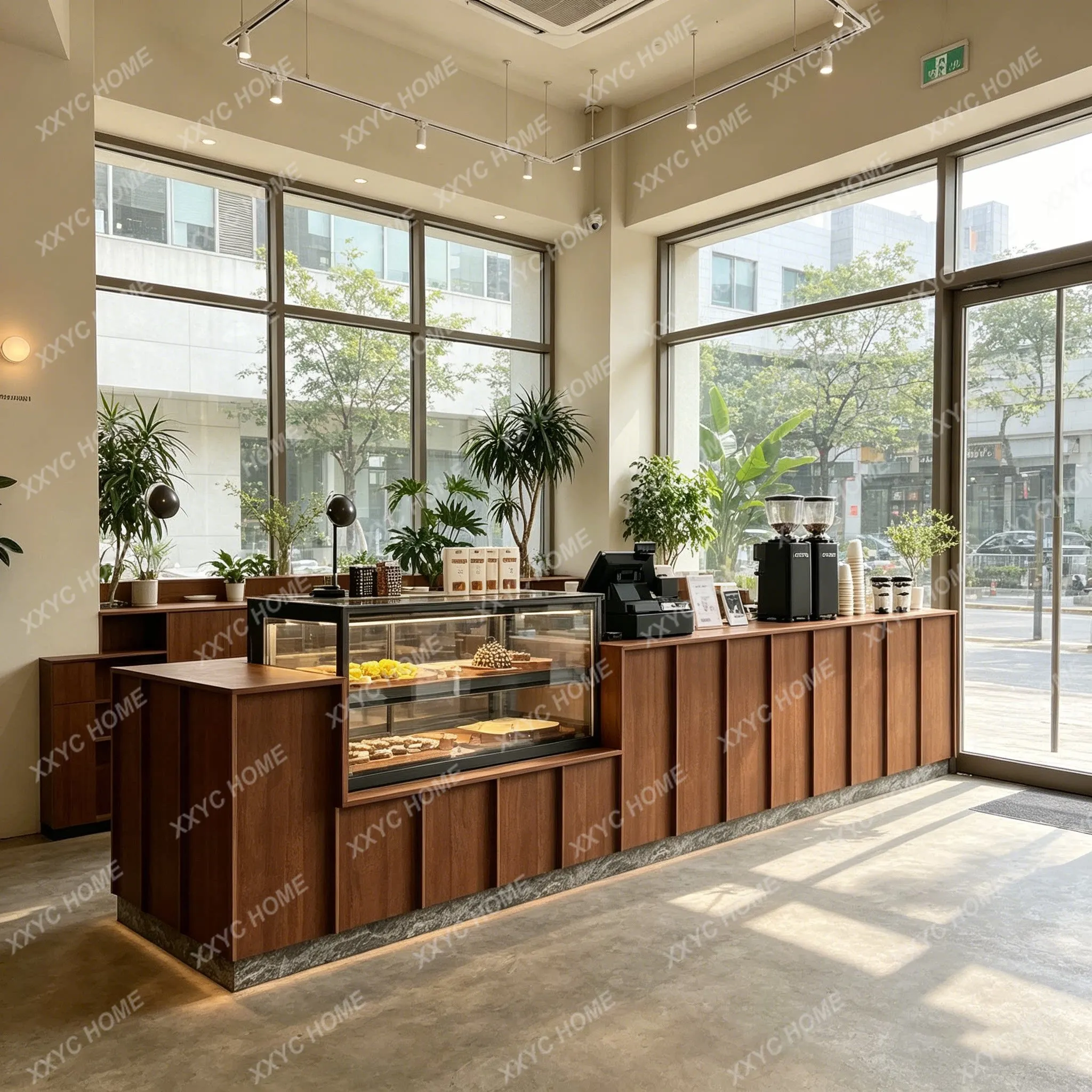 New log wind bar coffee shop checkout page catering clothing shop yoga studio homestay florist reception table reception