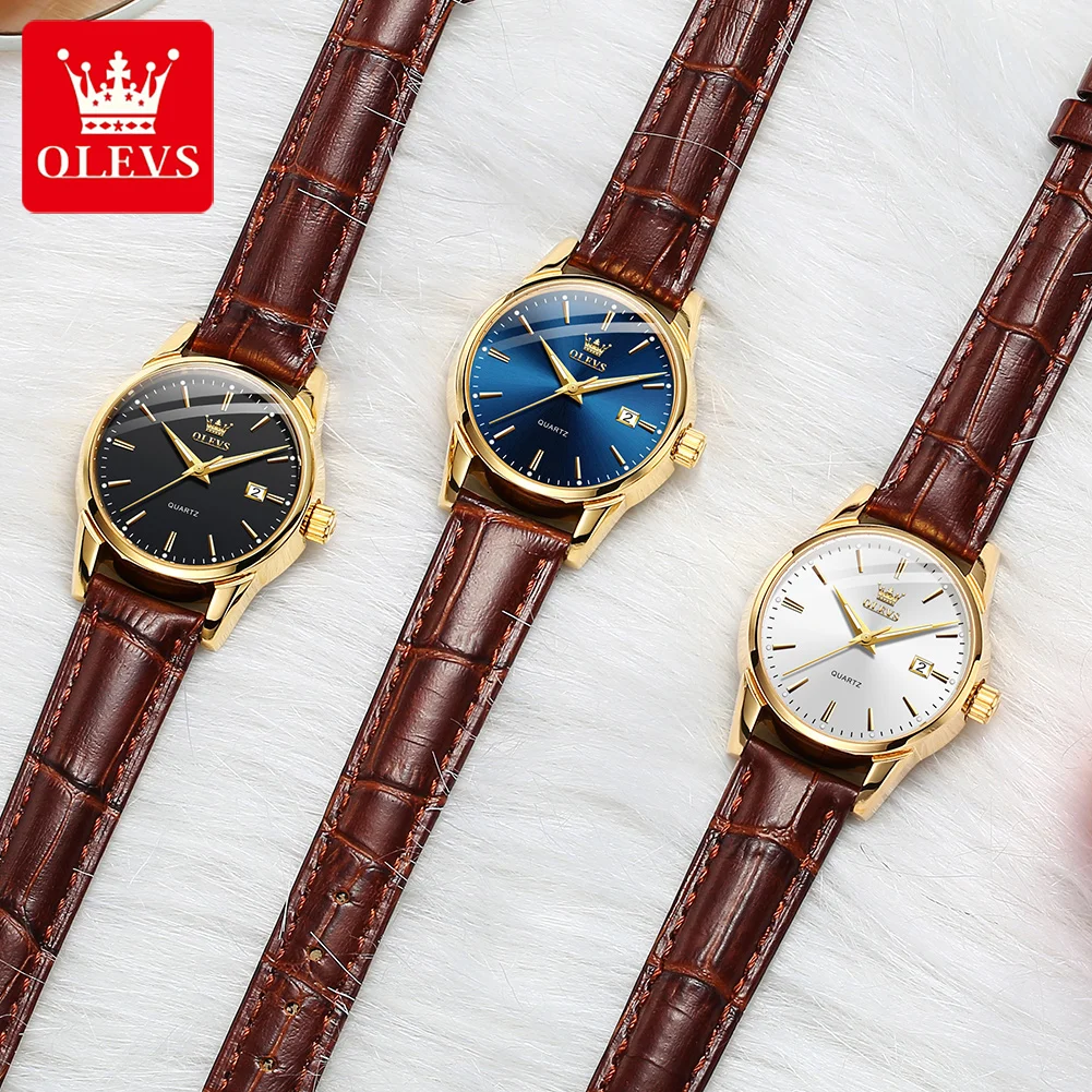 OLEVS Luxury Brand Women Watches Fashion Quartz Wristwatches Date Luminous Hands 30m Water Resistance Quartz Watches for Woman